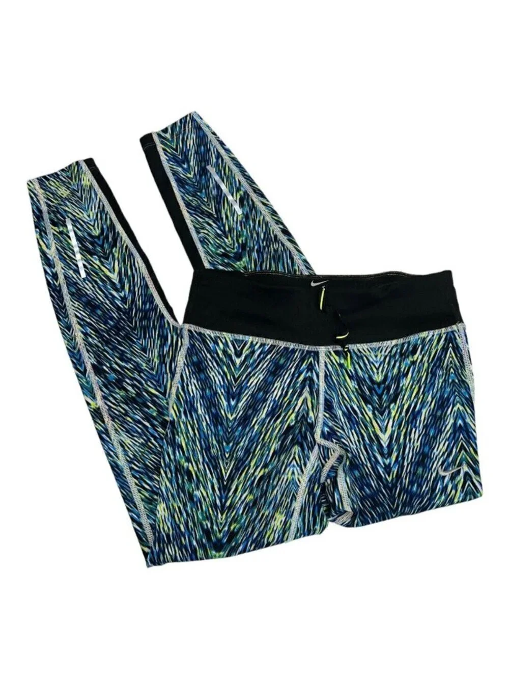 Nike Dri-Fit Womens Leggings~Size XS~Blue Green Sporty Yoga Activewear~L3 09